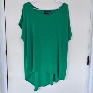 Chico’s Emerald Green Asymmetrical Tunic